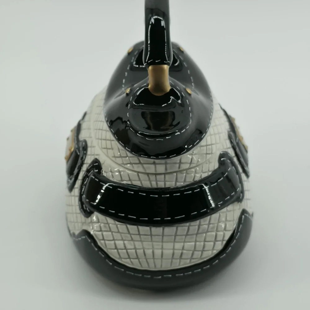 David's Cookies Purse Cookie Jar #BL-4814 Candy Trinket Black/White/Gold New